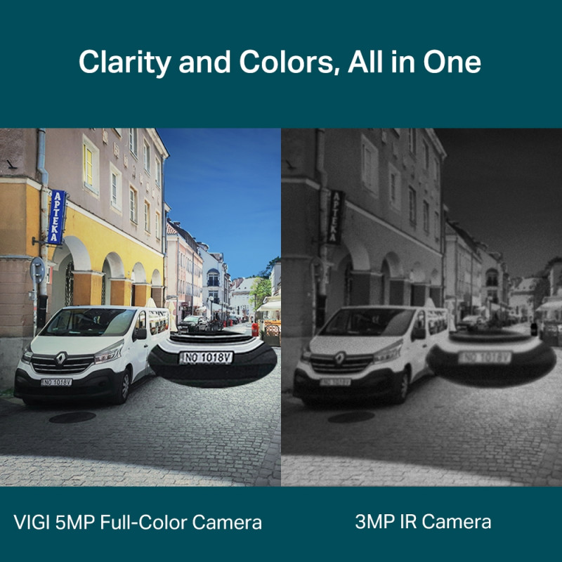 TP-LINK - VIGI C350 (2.8mm) 5MP Full-Color Bullet Net.cam.