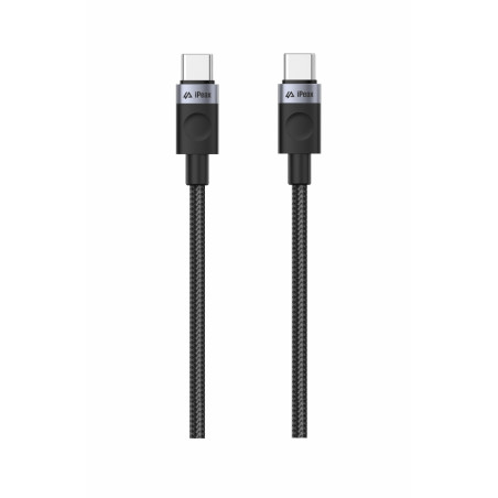 TEXTILNÝ KÁBEL USB-C / USB-C 1,5M, USB 2.0 ČIERNY
