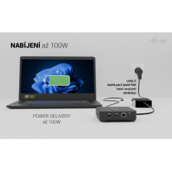 i-tec USB-C DP Dual HDMI Docking Station, Power Delivery 100W