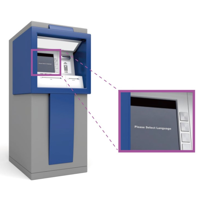 X-POS - 8'' Glass display - 800x600, 250nt, USB
