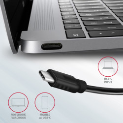 AXAGON HMC-5G21, USB 10Gb/s húb, porty 2x USB-A, 2x USB-C, HDMI 4k/30, PD 60W, kábel USB-C 13cm