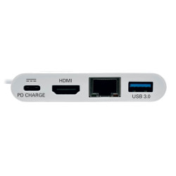 EATON - Mini dokovacia stanica USB-C/HDMI, USB 3.0, GbE, 60W nabíjanie, HDCP, biela