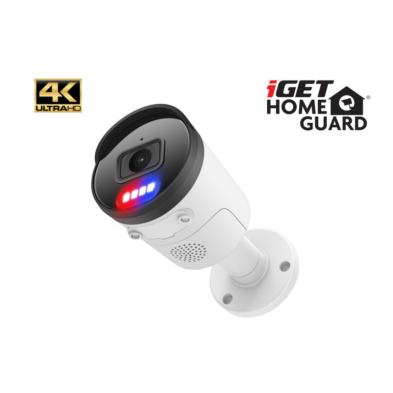 iGET HGNHK938CAM - UltraHD 4K PoE IP kamera, SMART detekcia, IP66, zvuk, nočný prísvit 40m, ONVIF 2.6