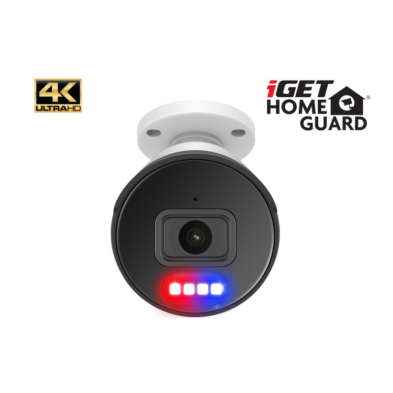 iGET HGNHK938CAM - UltraHD 4K PoE IP kamera, SMART detekcia, IP66, zvuk, nočný prísvit 40m, ONVIF 2.6