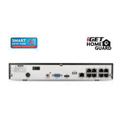 iGET HGNVK85304 - Kamerový PoE FullHD set, 8CH NVR + 4x IP 1080p kamera, SMART detekcia, W/M/Andr/iOS