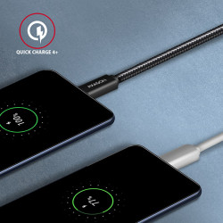 AXAGON BUCM32-CM15AB, SPEED+ kábel USB-C -- USB-C, 1.5m, USB 20Gbps, PD 100W 5A, 4K HD, ALU, oplet