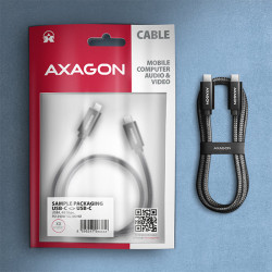 AXAGON BUCM4X-CM10AB NewGEN+ kábel USB-C -- USB-C, 1m, USB4 Gen 3×2, PD 240W 5A, 8K HD, ALU, opletenie