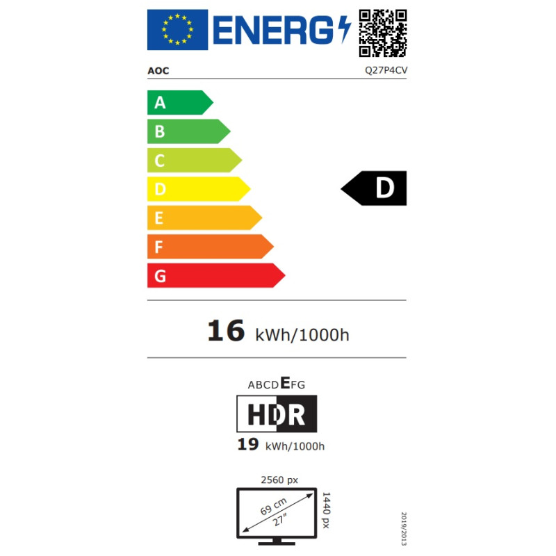 AOC/Q27P4CV/27''/IPS/QHD/120Hz/4ms/Čierna/5R