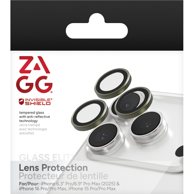 ZAGG Ochranná čočka Premium pre Apple iPhone 17 Pro/Pro Max/16 Pro/Pro Max/15 Pro/Pro Max - zelená
