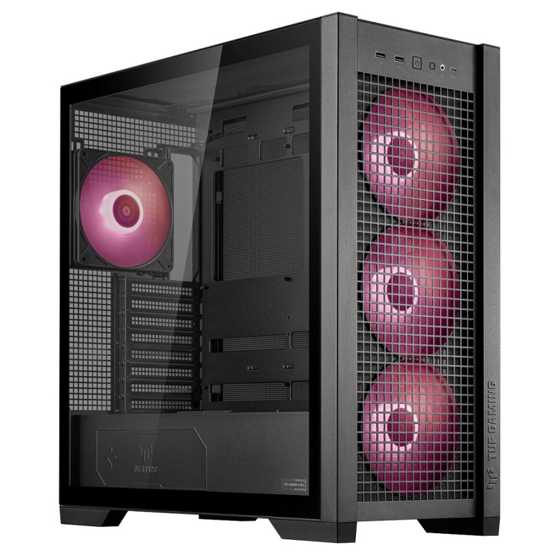 ASUS TUF Gaming GT302 ARGB/Midi Tower/Transpar./Čierna