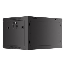 LANBERG 19'' RACKOVÁ SKRIŇA PRO MONTÁŽ NA STENU 6U/600X450 S PERFOROVANÝMI DVERAMI ČIERNA-PLOCHÉ BALENIE
