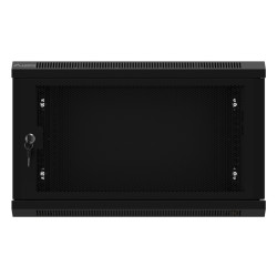 LANBERG 19'' RACKOVÁ SKRIŇA PRO MONTÁŽ NA STENU 6U/600X450 S PERFOROVANÝMI DVERAMI ČIERNA-PLOCHÉ BALENIE