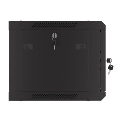 LANBERG 19'' RACKOVÁ SKRIŇA PRO MONTÁŽ NA STENU 6U/600X450 S PERFOROVANÝMI DVERAMI ČIERNA-PLOCHÉ BALENIE
