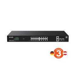 Tenda TEG2220P-16-250W Gigabit Websmart L2 Cloud PoE+ Switch 230W, 16x1Gb/s PoE+, 2xRJ45, 2xSFP, Rack