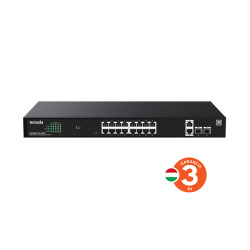 Tenda TEG2220P-16-250W Gigabit Websmart L2 Cloud PoE+ Switch 230W, 16x1Gb/s PoE+, 2xRJ45, 2xSFP, Rack