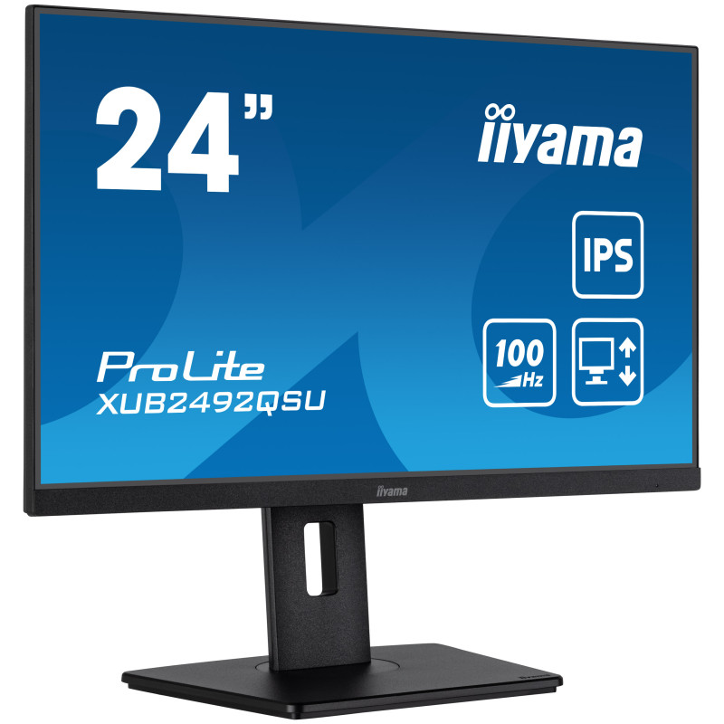iiyama ProLite/XUB2492QSU-B1/23,8''/IPS/QHD/100Hz/0,5ms/Black/3R