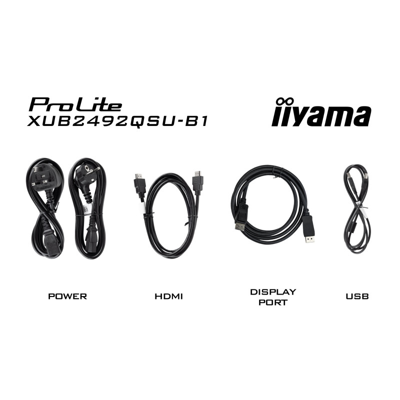 iiyama ProLite/XUB2492QSU-B1/23,8''/IPS/QHD/100Hz/0,5ms/Black/3R