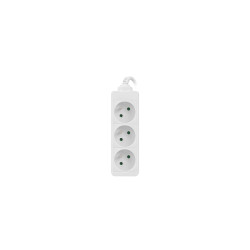 NATEC - Predlžovací kábel Lanberg PS0, 3 zásuvky, 1,5 m, biela