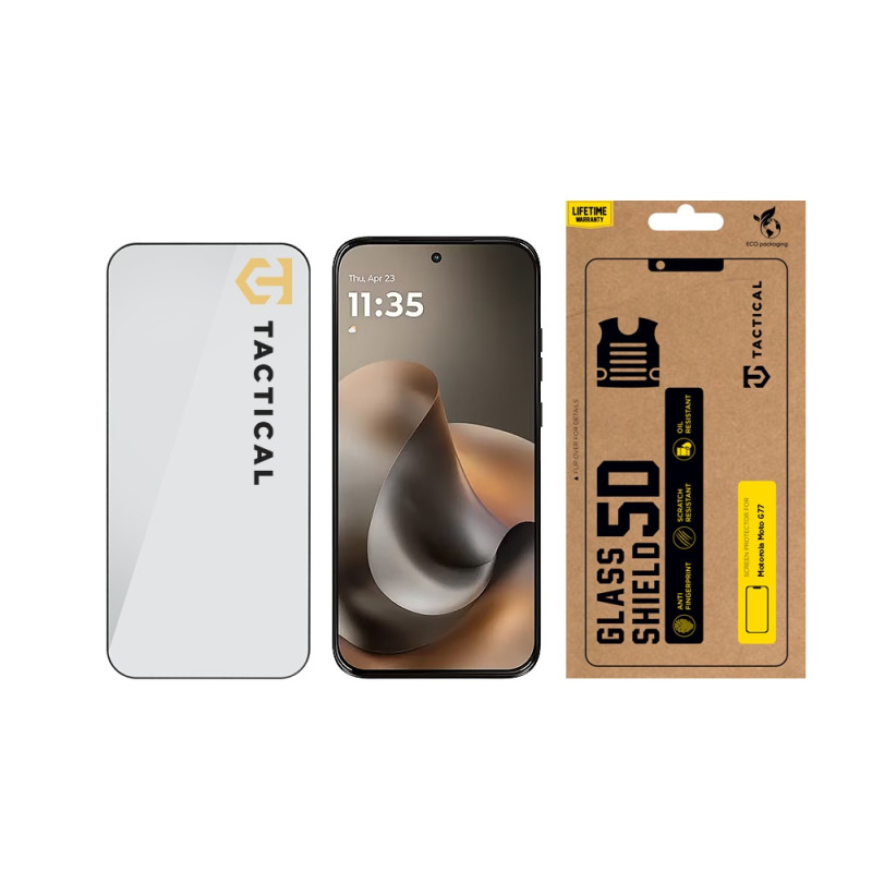 Tactical Glass Shield 5D sklo pre Motorola Moto G77 Black