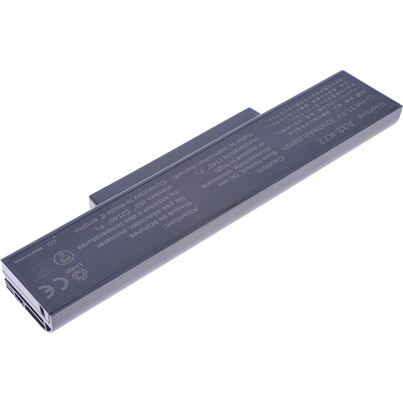 Batérie T6 Power Asus K72, K73, A72, A73, N71, N73, X72, X73, X77, 5200mAh, 58Wh, 6cell