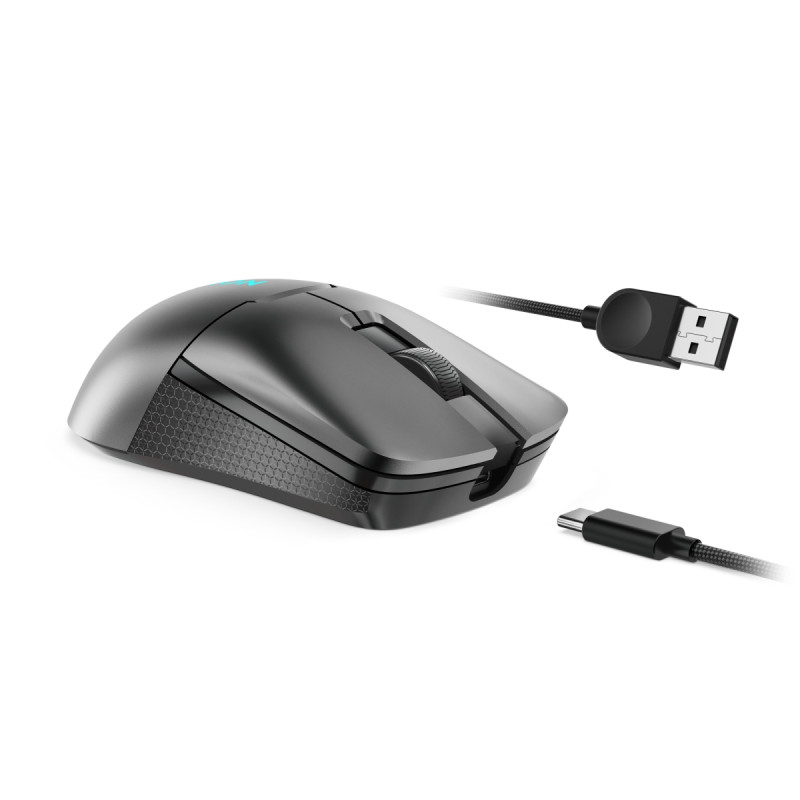 Lenovo Legion M600s/Herná/Optická/Pre pravákov/19 000 DPI/Drôtová+bezdrôtová/Sivá