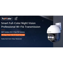 Tenda RH3-WCAv2 - vonkajšia otočná IP65 WiFi 3MPx kamera, OnVif, nočná LED, LAN port, CZ aplikácie