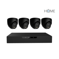 iGET HOME N85P4 - kamerový NVR PoE set 3K rozlíšenie, 8CH NVR + 4x kamera so zvukom, IR a LED
