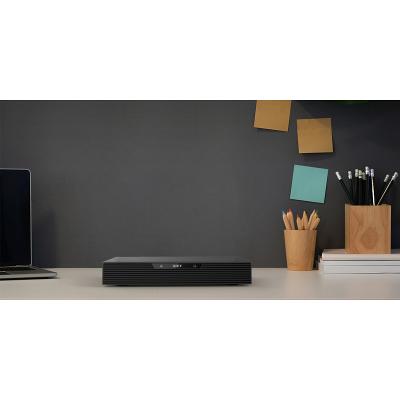 iGET HOME N85P4 - kamerový NVR PoE set 3K rozlíšenie, 8CH NVR + 4x kamera so zvukom, IR a LED