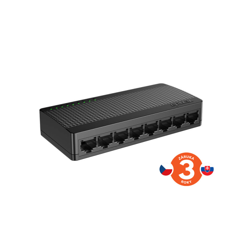 Tenda SG108M - 8x Gigabit Desktop Ethernet Mini Switch, rýchlosti 10/100/1000 Mb/s, 16Gb/s