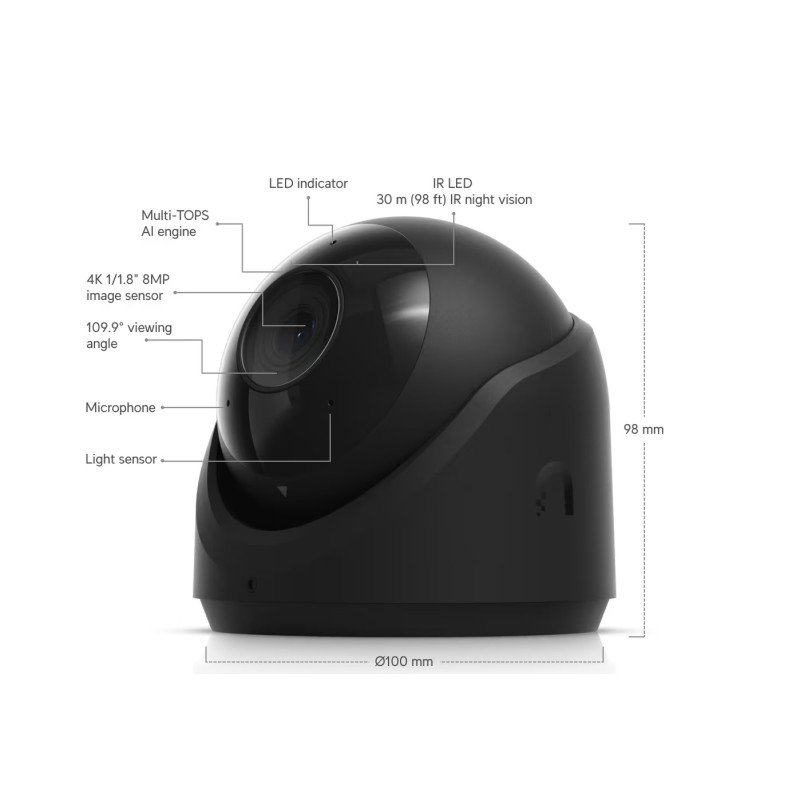 Ubiquiti UVC-G6-Turret-B - UniFi Protect G6 Turret, čierna