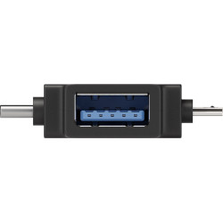 PremiumCord Adaptér USB-A na USB-C + micro USB-B