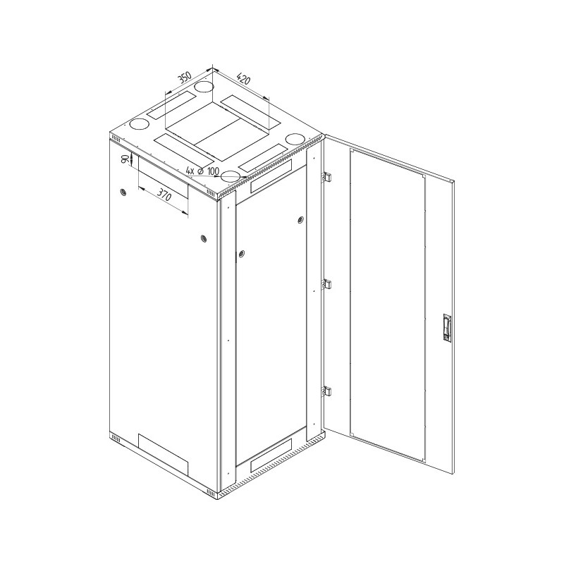 TRITON - Stoj.rack RTA 42(š)800x(h)1000 pred.i zad.dv.perf.