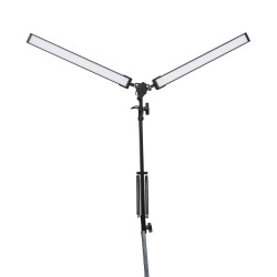 FELLOWES - Platinet PDLD20 stolná LED lampa Flexy 20W stmievateľná s klipom, 2 ramená, čierna