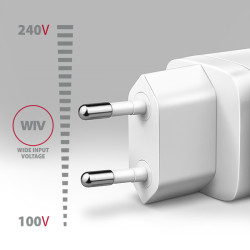 AXAGON ACU-PD30W, Sil nabíjačka do siete 30W, 1x port USB-C, PD3.0/PPS/QC4+/SFC/AFC/Apple, biela