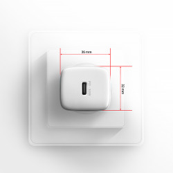 AXAGON ACU-PD30W, Sil nabíjačka do siete 30W, 1x port USB-C, PD3.0/PPS/QC4+/SFC/AFC/Apple, biela