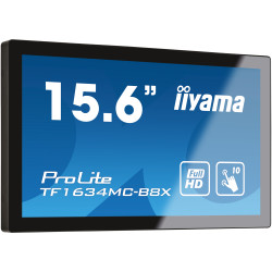 15,6'' iiyama TF1634MC-B8X: IPS, FullHD, capacitive, 10P, 450cd/m2, VGA, DP, HDMI, IP65, čierny