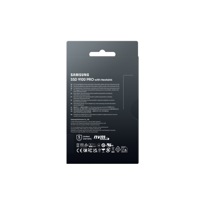 Samsung 9100 PRO/4TB/SSD/M.2 NVMe/Čierna/Heatsink/5R