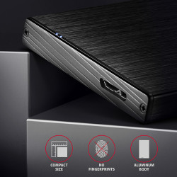 AXAGON EE25-XA6, USB 5Gbps - SATA 6G, 2.5'' kovový ALINE box