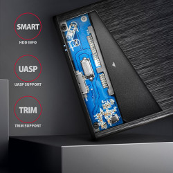 AXAGON EE25-XA6, USB 5Gbps - SATA 6G, 2.5'' kovový ALINE box