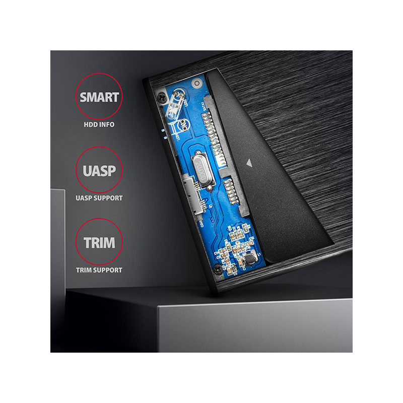 AXAGON EE25-XA6, USB 5Gbps - SATA 6G, 2.5'' kovový ALINE box