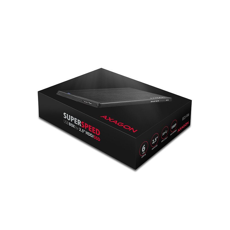 AXAGON EE25-XA6, USB 5Gbps - SATA 6G, 2.5'' kovový ALINE box