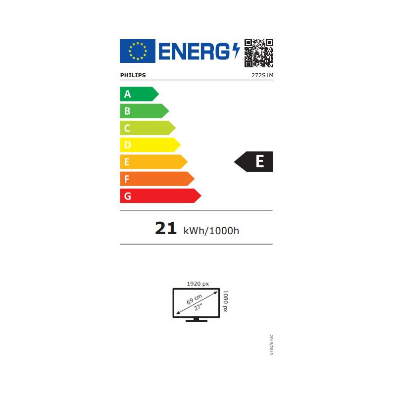 Philips/272S1M/00/27''/IPS/FHD/75Hz/4ms/Black/3R