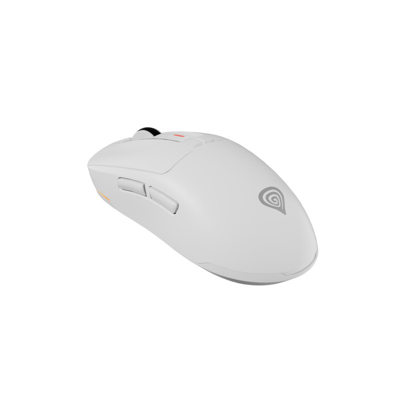 Genesis herná myš ZIRCON 660 PRO/Herná/Optická/Pre pravákov/26 000 DPI/Drôtová+bezdrôtová/Biela