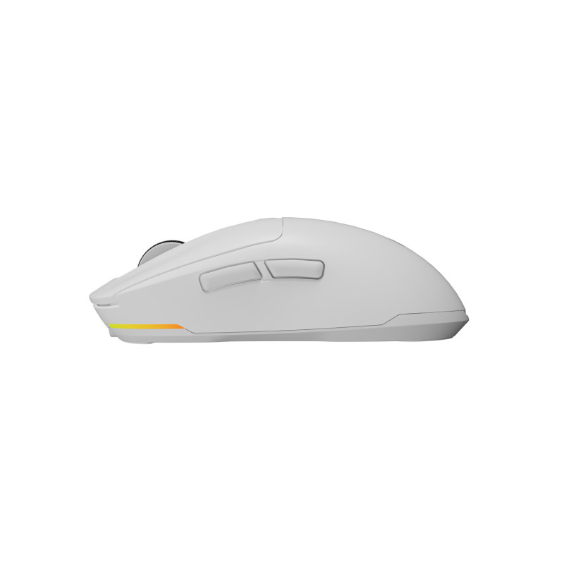 Genesis herná myš ZIRCON 660 PRO/Herná/Optická/Pre pravákov/26 000 DPI/Drôtová+bezdrôtová/Biela