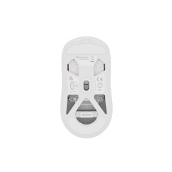 Genesis herná myš ZIRCON 660 PRO/Herná/Optická/Pre pravákov/26 000 DPI/Drôtová+bezdrôtová/Biela