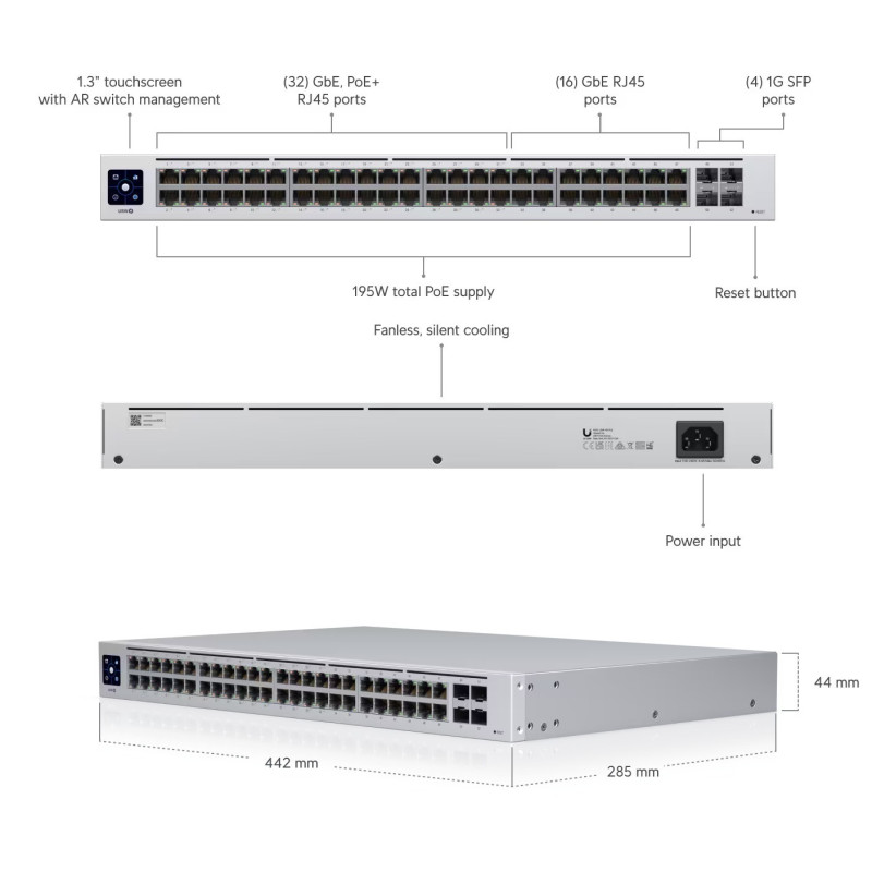 Ubiquiti USW-48-POE UniFi Switch 48 PoE