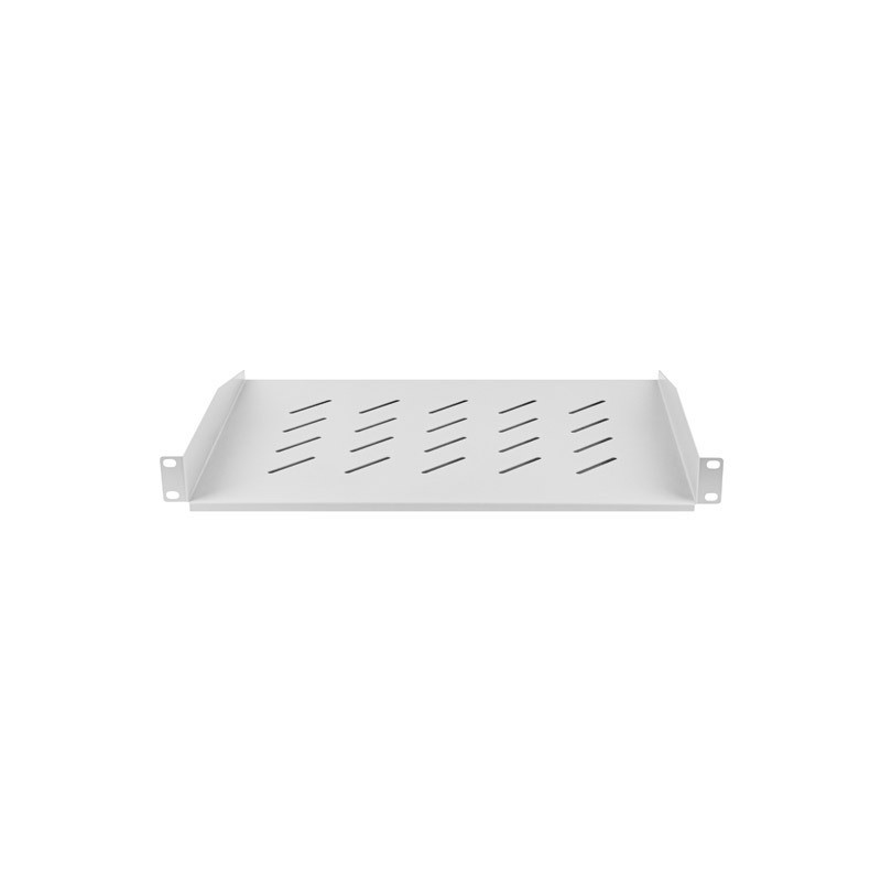 LANBERG 19'' PEVNÁ POLICA 1U/483X315MM MAX. NOSNOSŤ DO 25 KG ŠEDÁ