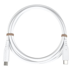 PremiumCord silikónový USB-C 60W, biely, 1.5m