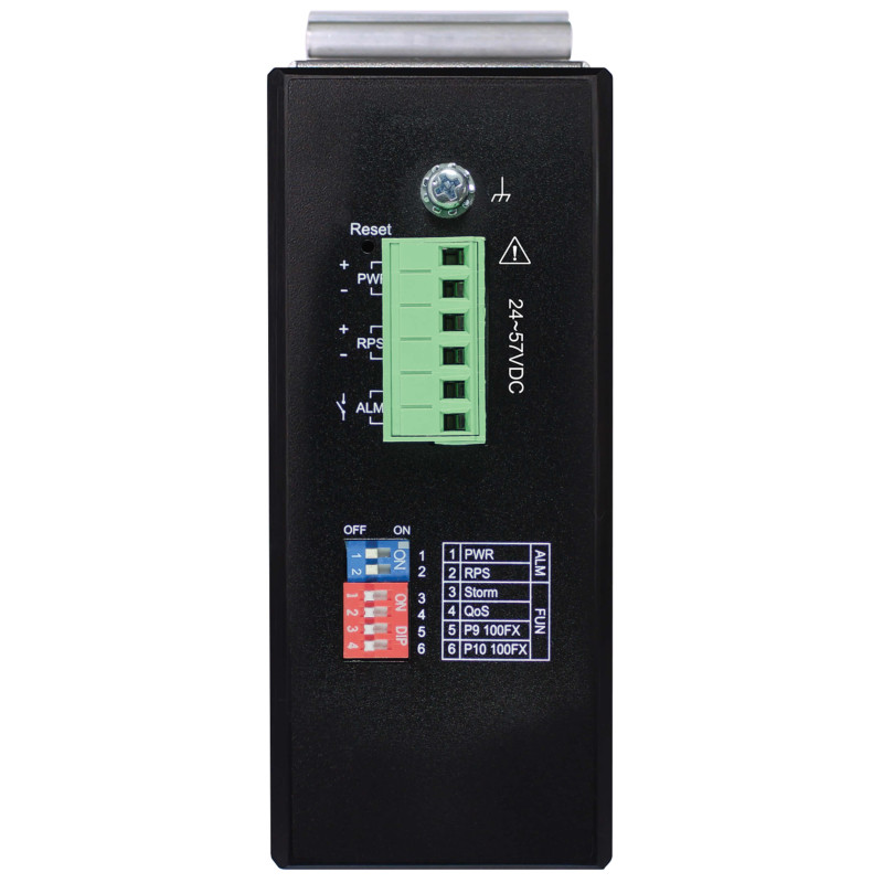 EATON - Prepínač 8x zdroj Lite Managed Ethernet Switch, 10/100/1000Mb/s, 2GbE SFP, PoE+ 30W, -10°?+60°C, DIN