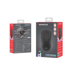Genesis herná bezdrôtová myš ZIRCON XIII/Herná/Optická/26 000 DPI/Bezdrôtové USB/Čierna